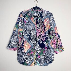 Lauren Ralph Lauren Multicolor Paisley Button Down Shirt